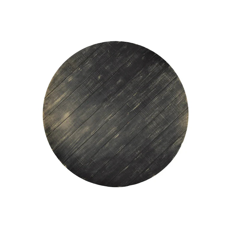 Rena Table à manger, ronde 54 pouces en bois d'acajou fumé noir à planches