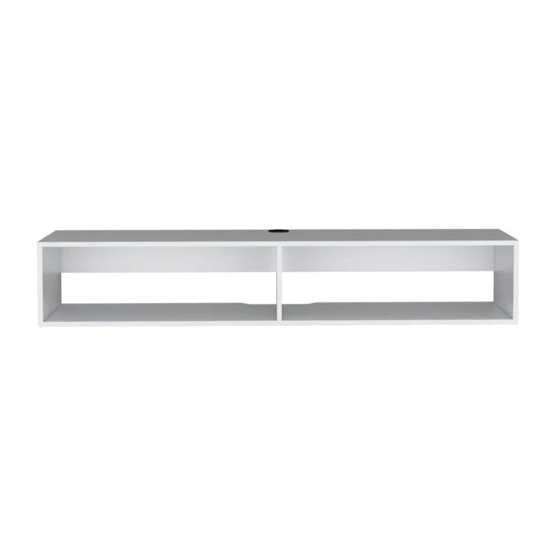 Meuble TV mural moderne 59 Meuble TV flottant avec étagères et gestion des câbles - 10.4H x 59.1W x 12.6D
