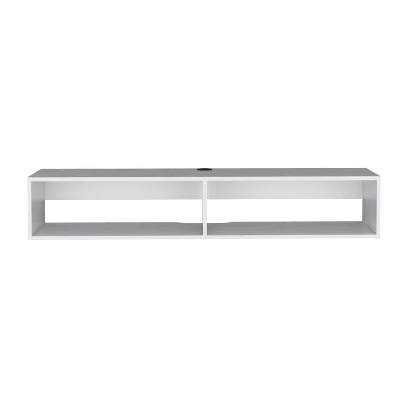 Meuble TV mural moderne 59 Meuble TV flottant avec étagères et gestion des câbles - 10.4H x 59.1W x 12.6D