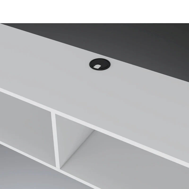 Meuble TV mural moderne 59 Meuble TV flottant avec étagères et gestion des câbles - 10.4H x 59.1W x 12.6D