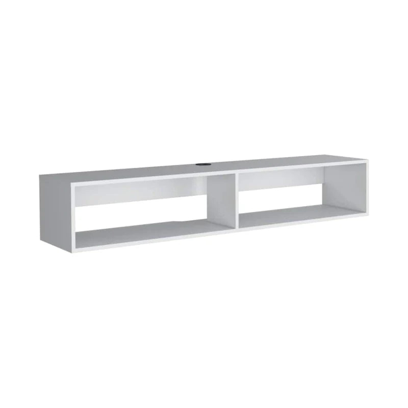 Meuble TV mural moderne 59 Meuble TV flottant avec étagères et gestion des câbles - 10.4H x 59.1W x 12.6D