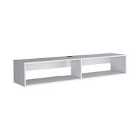 Meuble TV mural moderne 59 Meuble TV flottant avec étagères et gestion des câbles - 10.4H x 59.1W x 12.6D