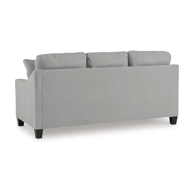 Canapé-lit Lebo grand format, gris, matelas en mousse à mémoire de forme pliable