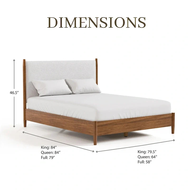 Ensemble de chambre plateforme en bouclé Furniture of America Beau milieu de siècle, 3 pièces