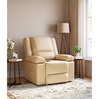 Fauteuil releveur électrique en cuir avec chaleur & massage