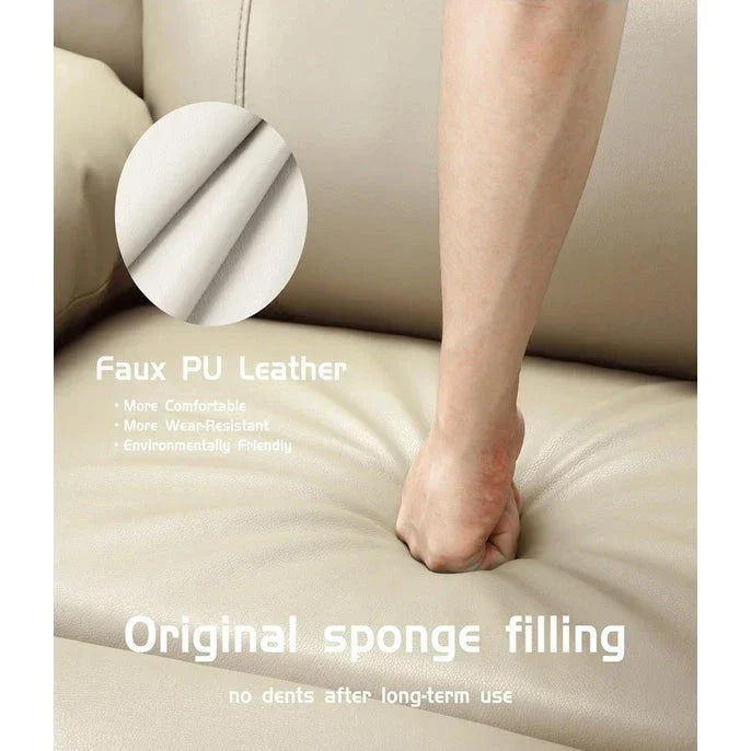 Fauteuil releveur électrique en cuir avec chaleur & massage