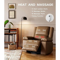 Fauteuil releveur électrique en cuir avec chaleur & massage
