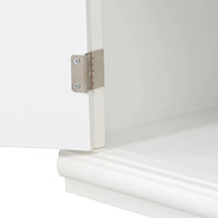 Vitrine haute de 75,25 po avec portes vitrées doubles, bahut de style traditionnel
