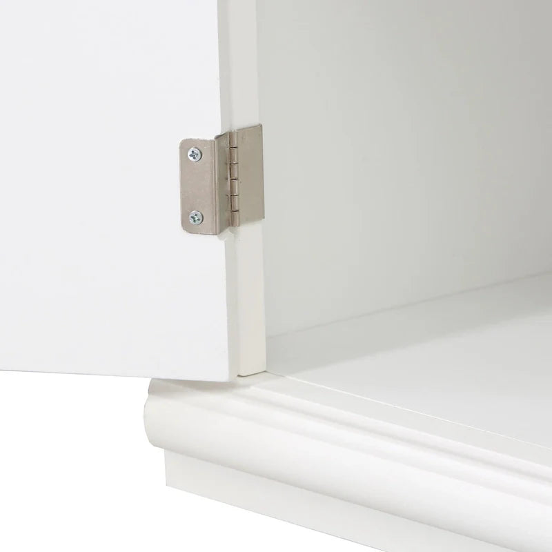 Vitrine haute de 75,25 po avec portes vitrées doubles, bahut de style traditionnel