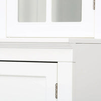 Vitrine haute de 75,25 po avec portes vitrées doubles, bahut de style traditionnel