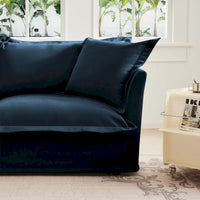 Canapé sectionnel 3 places en chenille 120 avec 3 ottomans