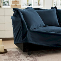 Canapé sectionnel 3 places en chenille 120 avec 3 ottomans