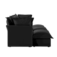 Canapé sectionnel 3 places en chenille 120 avec 3 ottomans