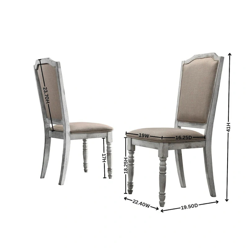 Ensemble de salle à manger vintage 5 pièces avec table ronde à piédestal & chaises