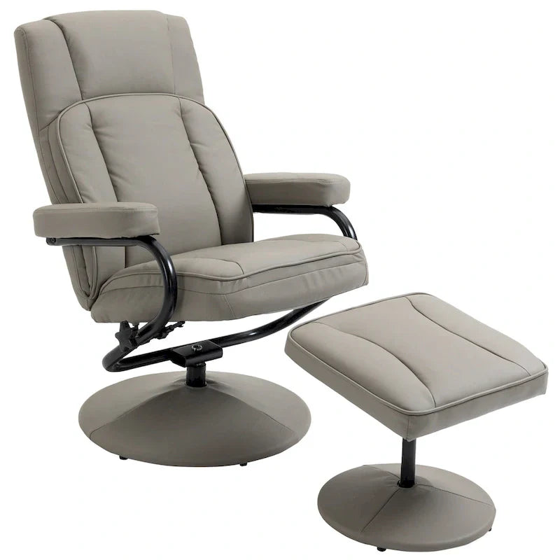 Fauteuil inclinable pivotant dossier haut avec ottoman, 30 po