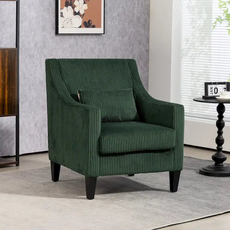 Fauteuil rembourré Emerald 26.77 avec accoudoirs incurvés
