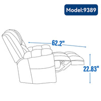 Fauteuil inclinable vert surdimensionné en tissu avec pivotement à 360°, fonction bascule et commandes manuelles pour un confort maximal