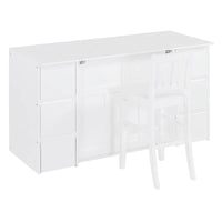 Lit escamotable avec tiroirs, placards et ports USB
