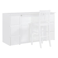 Lit escamotable avec tiroirs, placards et ports USB