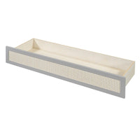 Lit escamotable taille Full gris avec rangement polyvalent et grands tiroirs