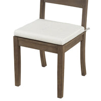 Ensemble de table à manger 6 pièces de style moderne avec 4 chaises à coussins amovibles, étagère de rangement et banc