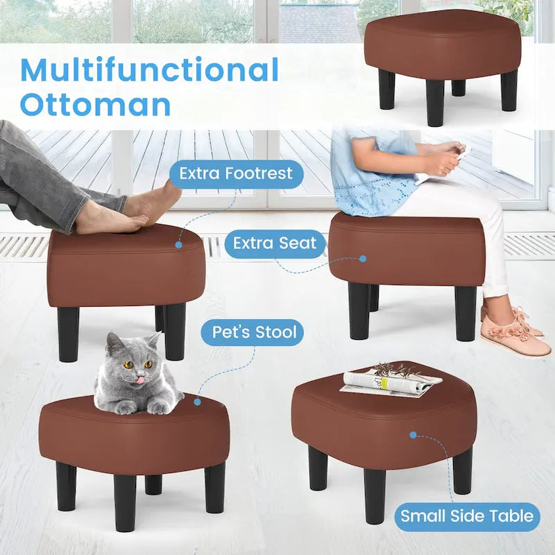 Fauteuil d'appoint pivotant moderne avec ottoman pour salon ou chambre