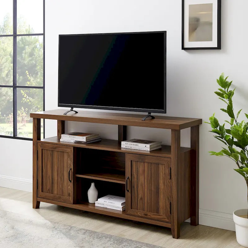 Meuble TV haut Middlebrook 58 pouces à portes rainurées