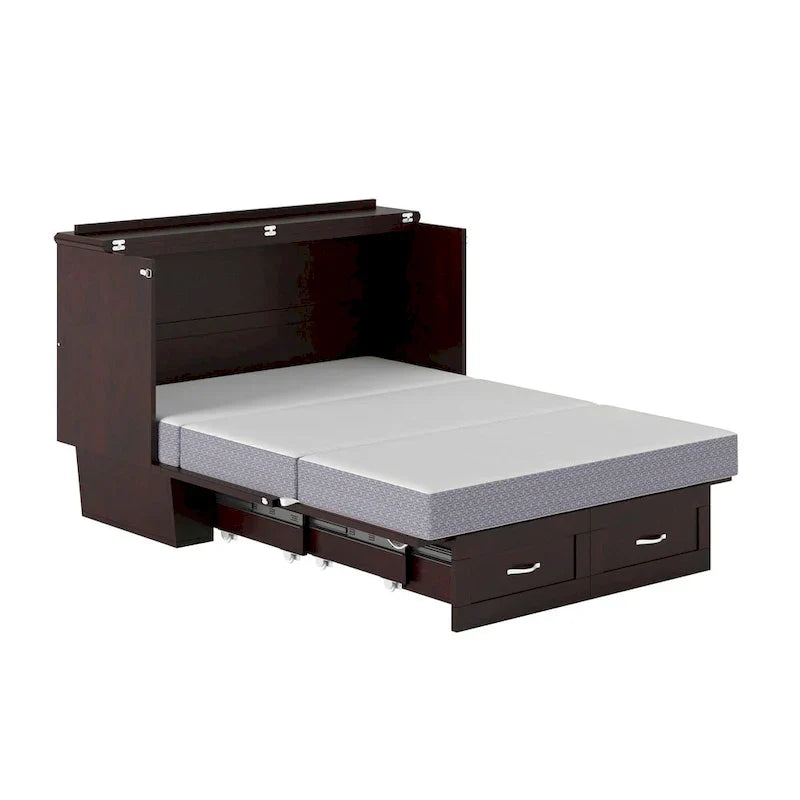 Monroe Coffre lit escamotable Full avec matelas en mousse à mémoire de forme 6