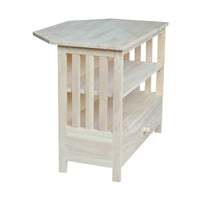 Meuble TV d'angle en bois massif de style Mission