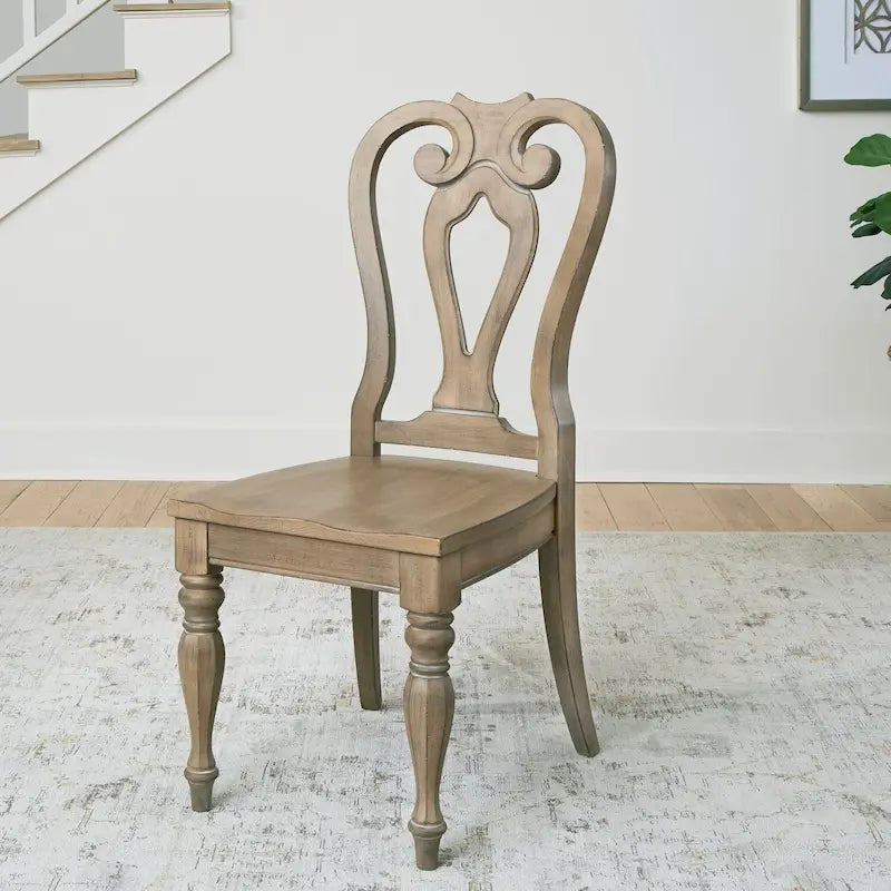 Magnolia Manor Chaise à dossier ajouré (lot de 2)