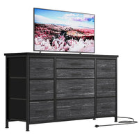 Commode de chambre avec 10 grands tiroirs pour meuble TV long 55 - 55 pouces