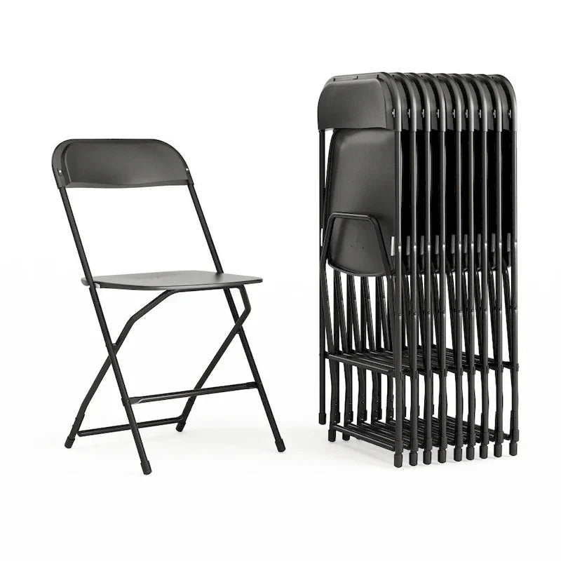 Chaise pliante en plastique - lot de 10, capacité 650LB - chaise d'événement