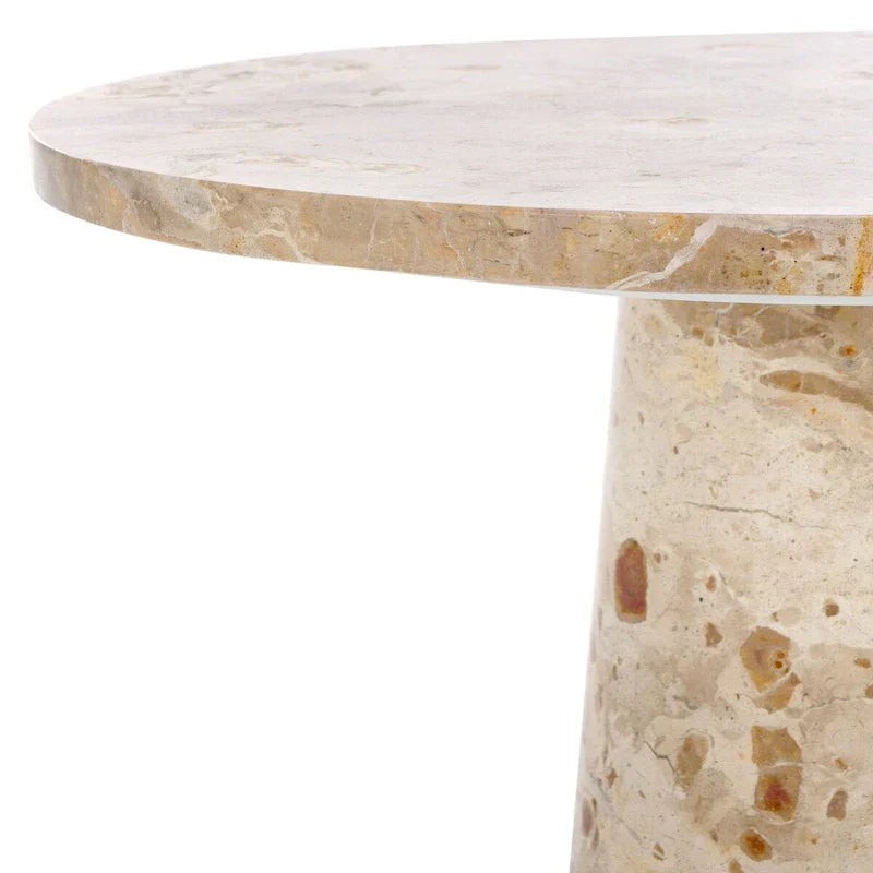SAFAVIEH Couture Ghicu table d'appoint ronde haute en marbre - 22 po L x 21 po P x 24 po H - 21Lx21Px24H