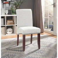 Chaise Parsons Copper Grove Five Bridge Eco en similicuir avec clous