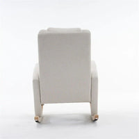 Fauteuil à Bascule d'Allaitement Ergonomique en Tissu avec Repose-Pieds Réglable