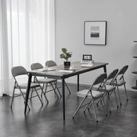 Chaises pliantes élégantes en fer et PVC pour conventions et expositions Blanches