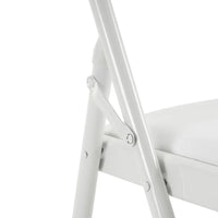 Chaises pliantes élégantes en fer et PVC pour conventions et expositions Blanches