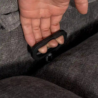Fauteuil inclinable surdimensionné gris avec chauffage et massage, inclinaison 150, bascule 30, charge USB et 2 porte-gobelets