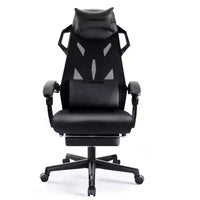 GTRACING Chaise de jeu en maille, chaise d'ordinateur ergonomique inclinable avec repose-pieds, noir