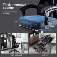 GTRACING Chaise de jeu en maille, chaise d'ordinateur ergonomique inclinable avec repose-pieds, noir