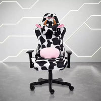Fauteuil de jeu Ts85 Cow Print Luxx Series Cow - Techni Sport : Rembourrage en velours, mousse à mémoire de forme, réglable