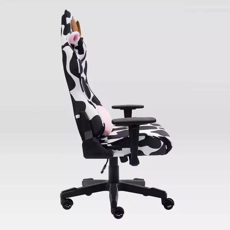 Chaise gaming série Luxx imprimé vache Ts85 Cow - Techni Sport : revêtement en velours, mousse à mémoire de forme, réglable