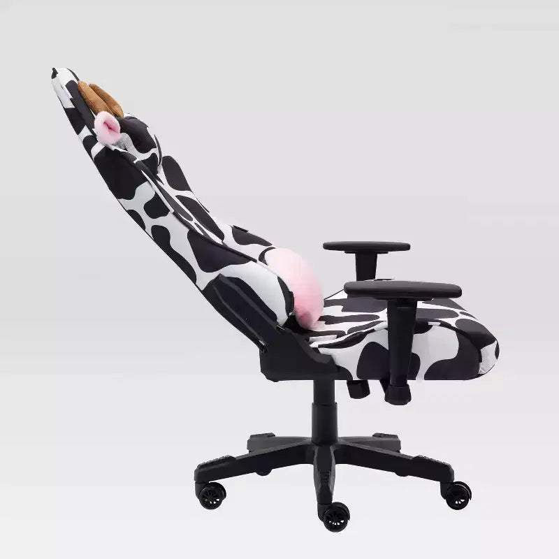 Chaise gaming série Luxx imprimé vache Ts85 Cow - Techni Sport : revêtement en velours, mousse à mémoire de forme, réglable