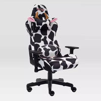 Fauteuil de jeu Ts85 Cow Print Luxx Series Cow - Techni Sport : Rembourrage en velours, mousse à mémoire de forme, réglable