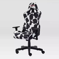 Fauteuil de jeu Ts85 Cow Print Luxx Series Cow - Techni Sport : Rembourrage en velours, mousse à mémoire de forme, réglable