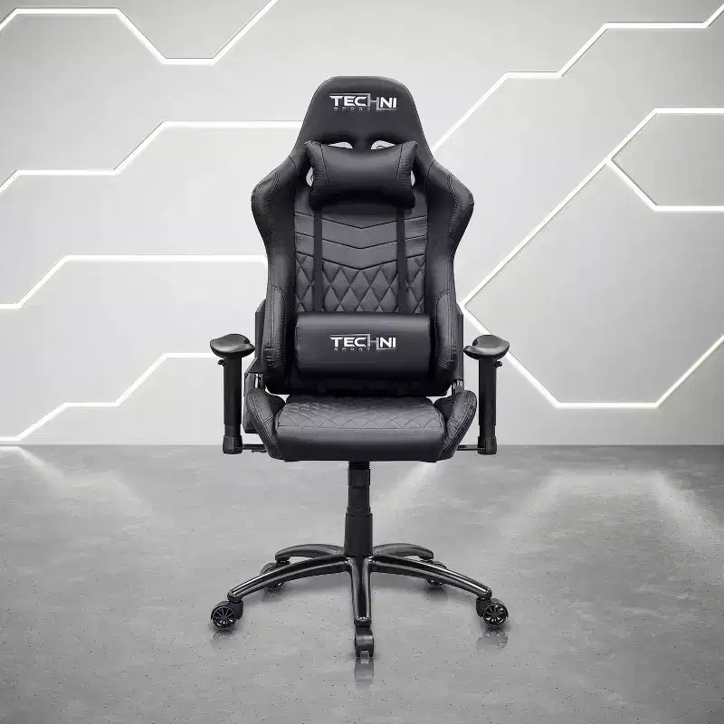 Chaise de jeu vidéo ergonomique de style coureur à dossier haut Ts-5100 - Techni Sport : pivotante, réglable