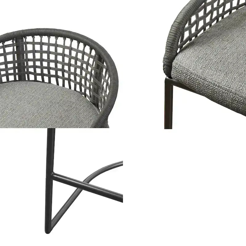 Madison Park Carmel Tabouret de comptoir tressé 25