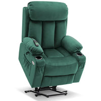 Fauteuil inclinable releveur électrique grand format MCombo avec repose-pieds extensible pour personnes âgées de grande taille, télécommande manuelle, porte-gobelets, tissu 7426