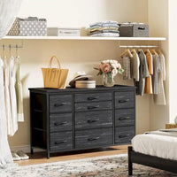 Commode de chambre avec 10 grands tiroirs pour meuble TV long 55 - 55 pouces