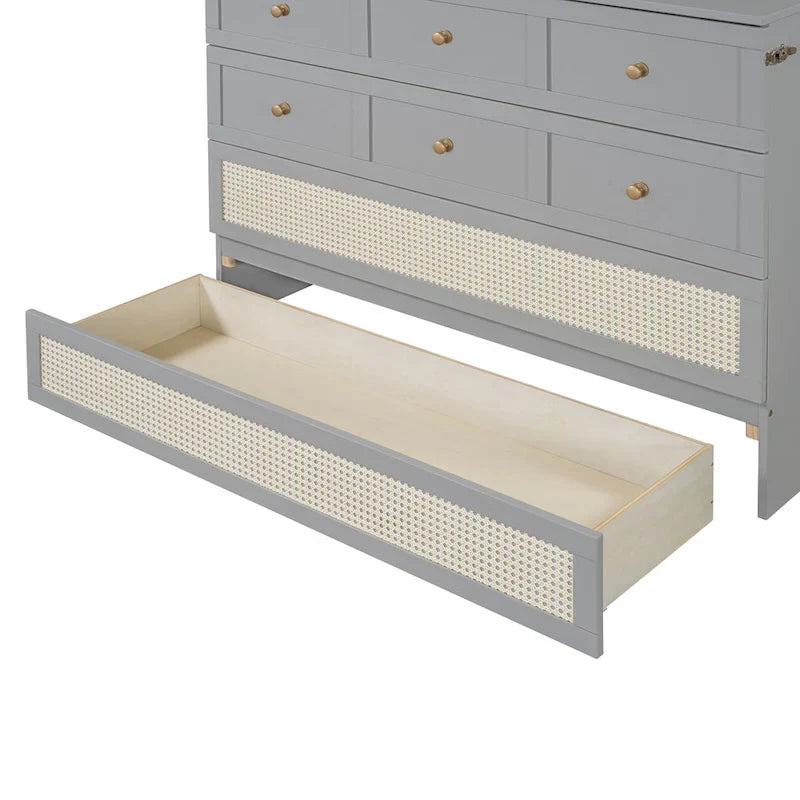 Nestfair Lit escamotable taille Full avec grands tiroirs